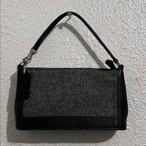 Black and Grey Small Shoulder Coach Bag